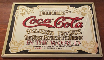 S9203-1 € 6,00 coca cola spiegel gouden lijst 20x15 cm.jpeg